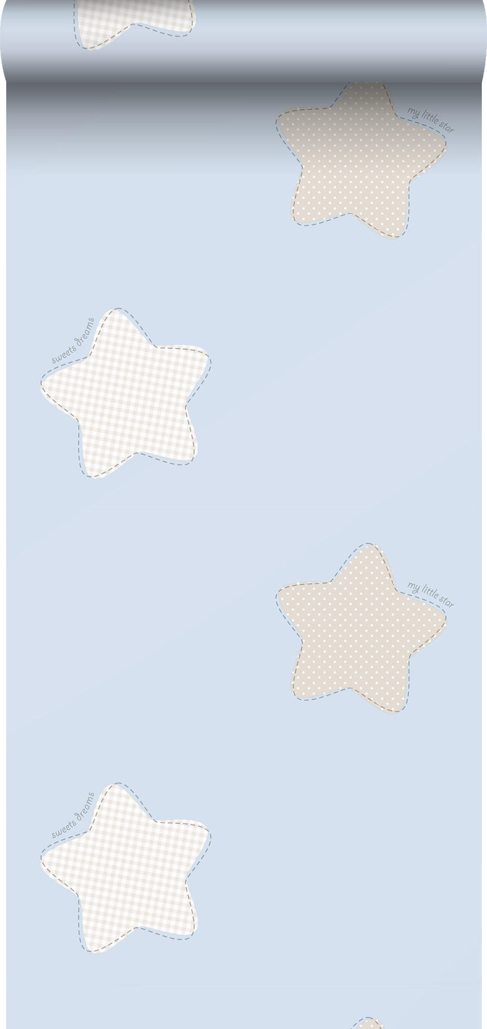 TAPETE Sterne 53 cm x 10 m - Blau, Papier (53/0.1cm) - Sanders & Sanders