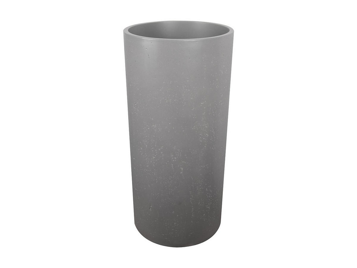 STANDWASCHBECKEN rund - Beton - 40 x 85 cm - PISONA - Grau, Stein (40/85/40cm) - Vente-Unique