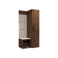 GARDEROBEN-SET Medi III - Beige/Nussbaumfarben, Holzwerkstoff/Kunststoff (40/191/50cm) - MIRJAN24