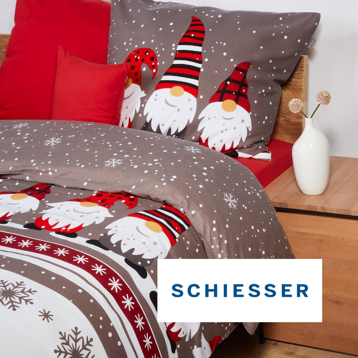 SPANNBETTLAKEN Jessi 100% Baumwolle 180x200 cm Rot - Rot, Textil (180/200cm) - SCHIESSER