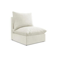 SOFAELEMENT Strukturstoff Beige - Beige/Schwarz, Holzwerkstoff/Kunststoff (75/77/90cm) - LaMiaSofa