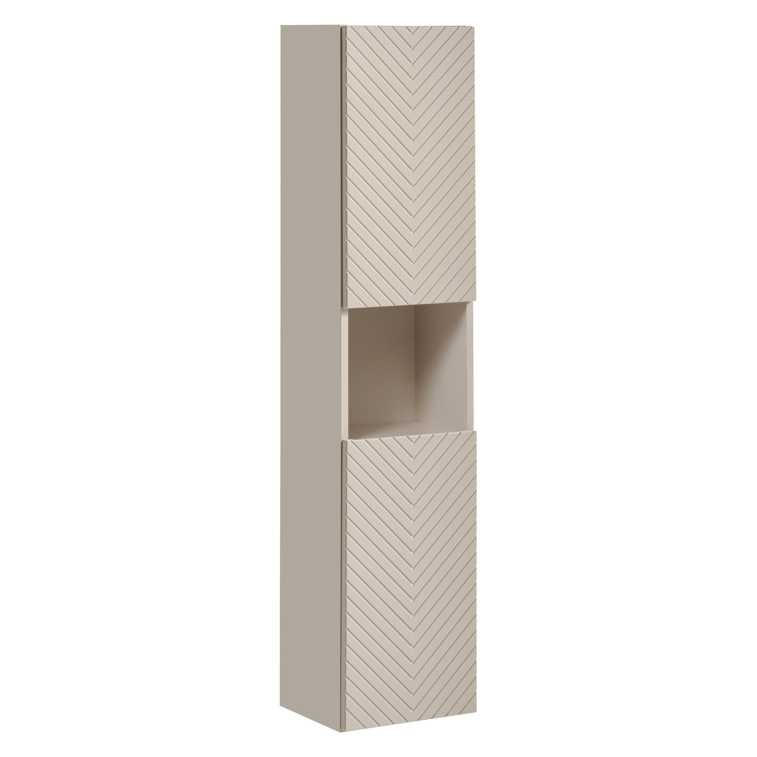 HOCHSCHRANK NALVIK SZK1 Profilierte Fronten Cachemire - Kaschmir, Holzwerkstoff (30/140/25cm) - Komodee