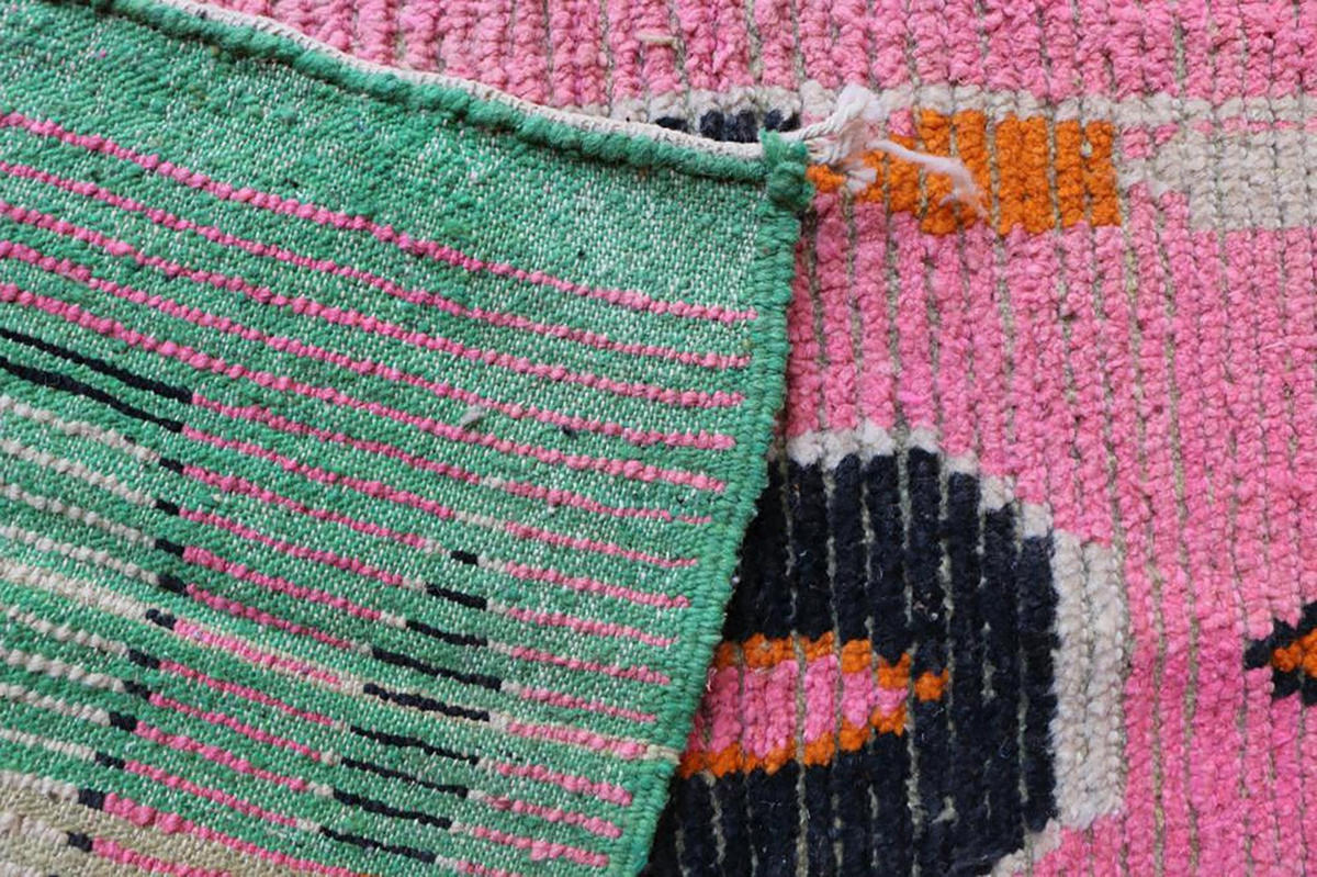 BERBERTEPPICH aus reiner Wolle 76x 355 cm - Pink, Naturmaterialien (76/355cm) - AFK Living