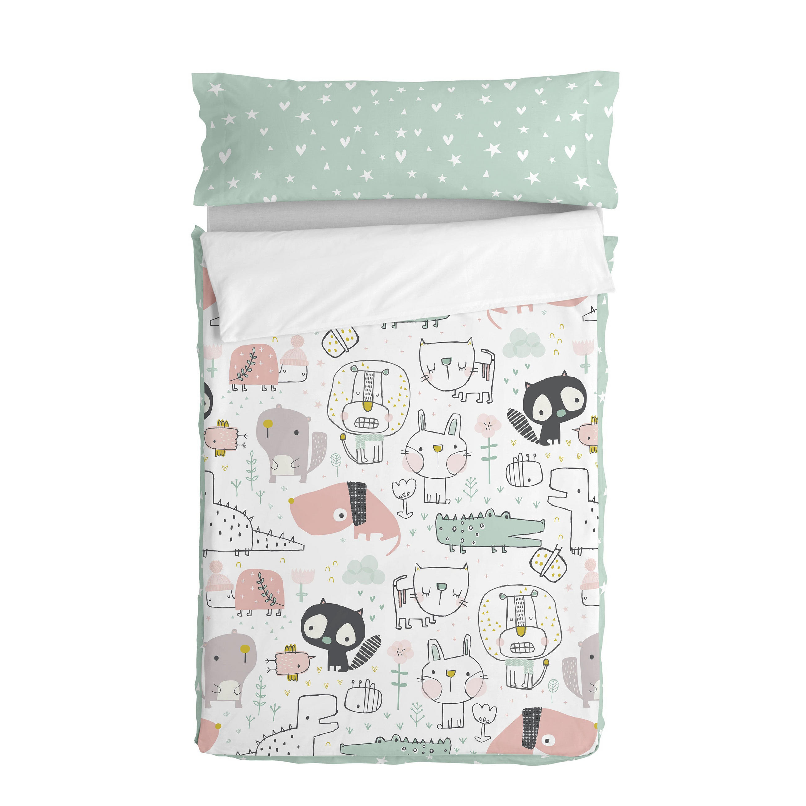 NORDIC-SACK best buddies 105x200 cm ohne füllung mehrfarbig - Multicolor, Textil (105/200cm) - Happy Friday