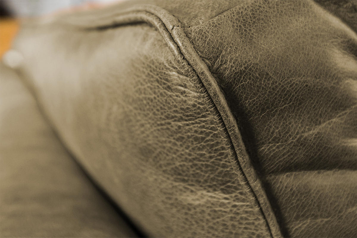 ECKSOFA BLOOM Grün Leder - Schwarz/Grün, Leder (276/177cm) - KAWOLA
