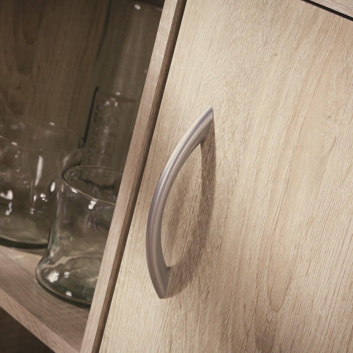 SCHRANK mit 2 Fächern, 1 Schublade und 1 Tür - Eschefarben, Holzwerkstoff (29.5/80/61.5cm) - Calicosy