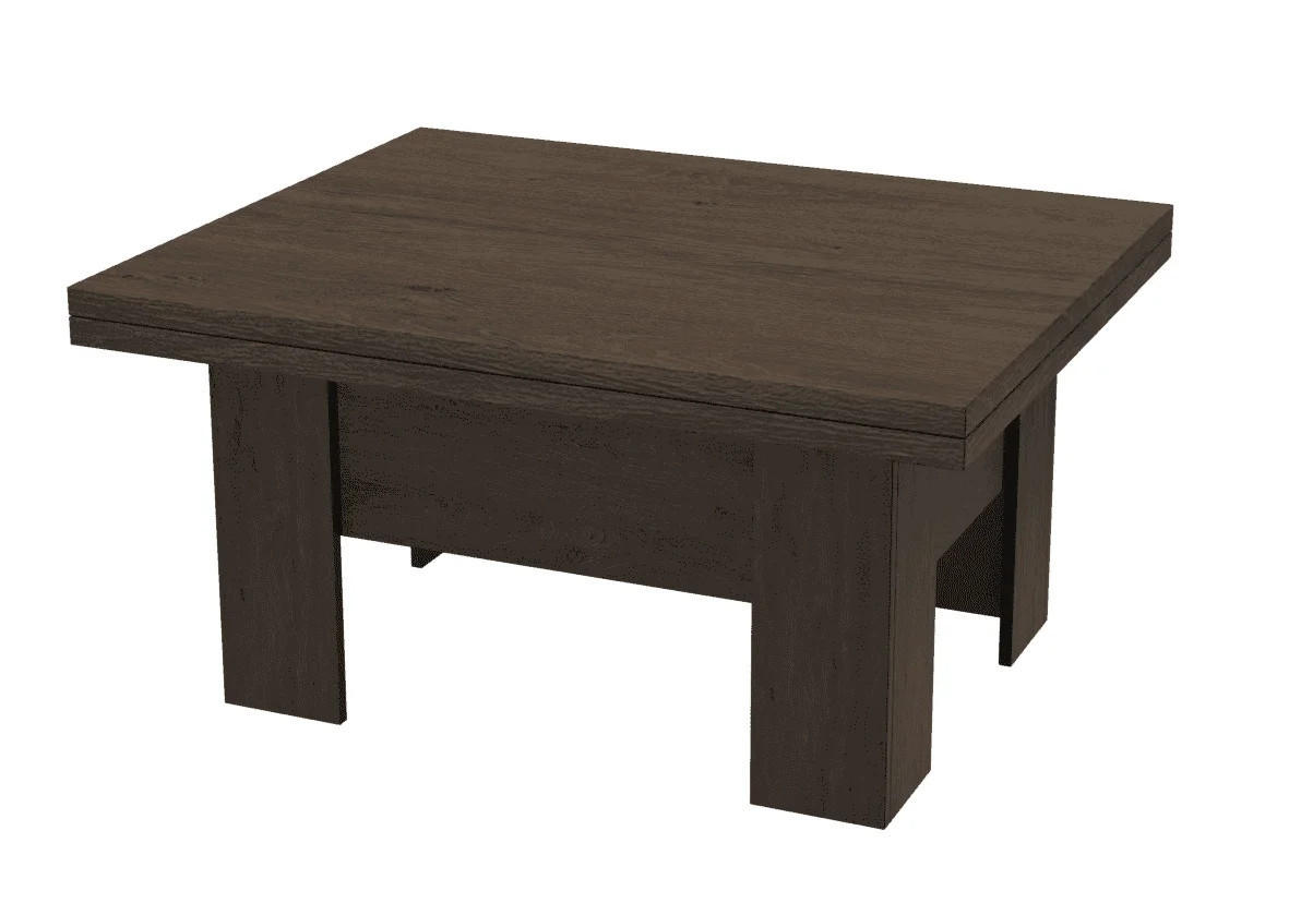 TISCH LONG - Mooreichefarben, Holzwerkstoff (80/100/53cm) - Meblini