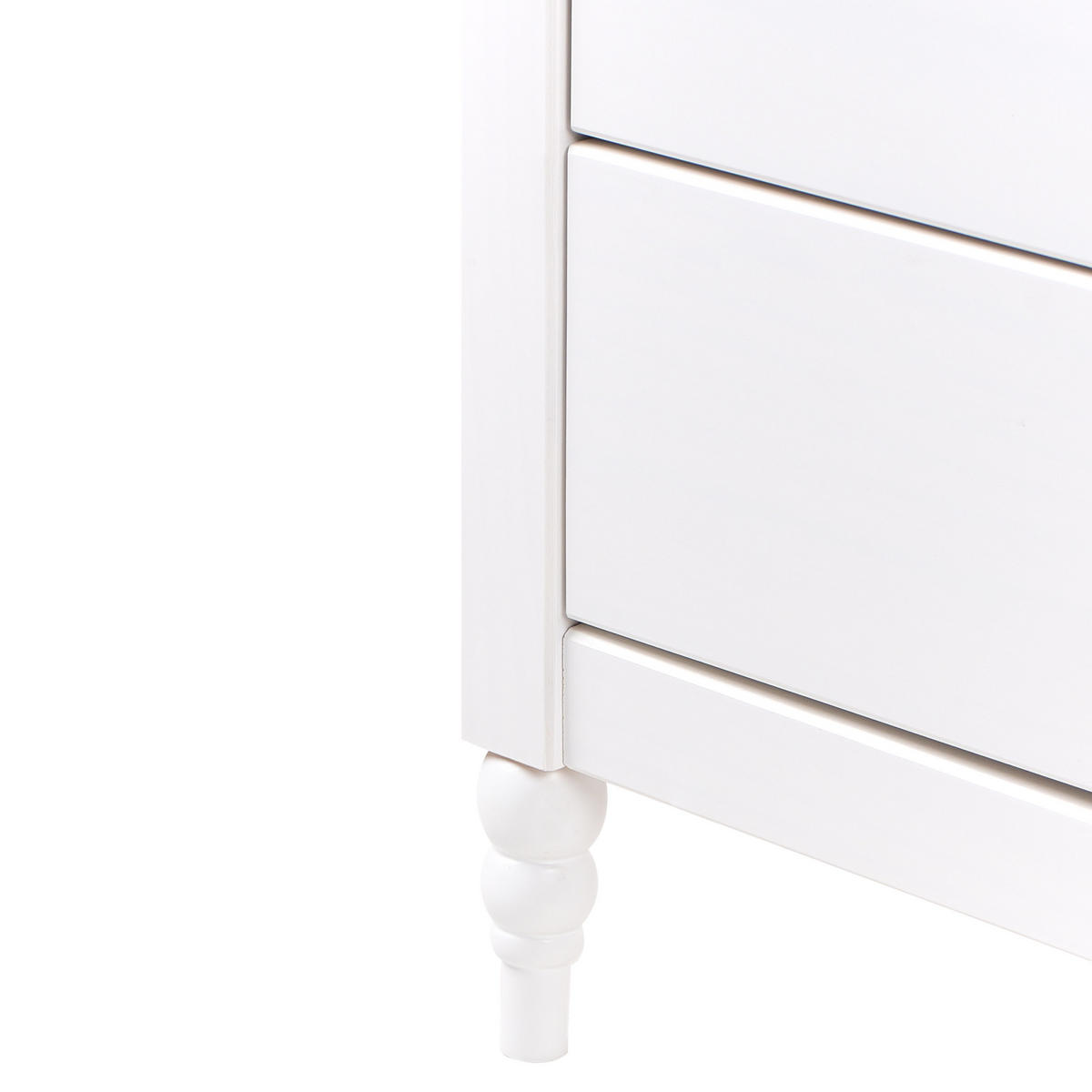NACHTTISCH Weiß/Silber/Heller Holzfarbton Shillington - Hellbraun/Silberfarben, Holz (46/52/35cm) - Beliani