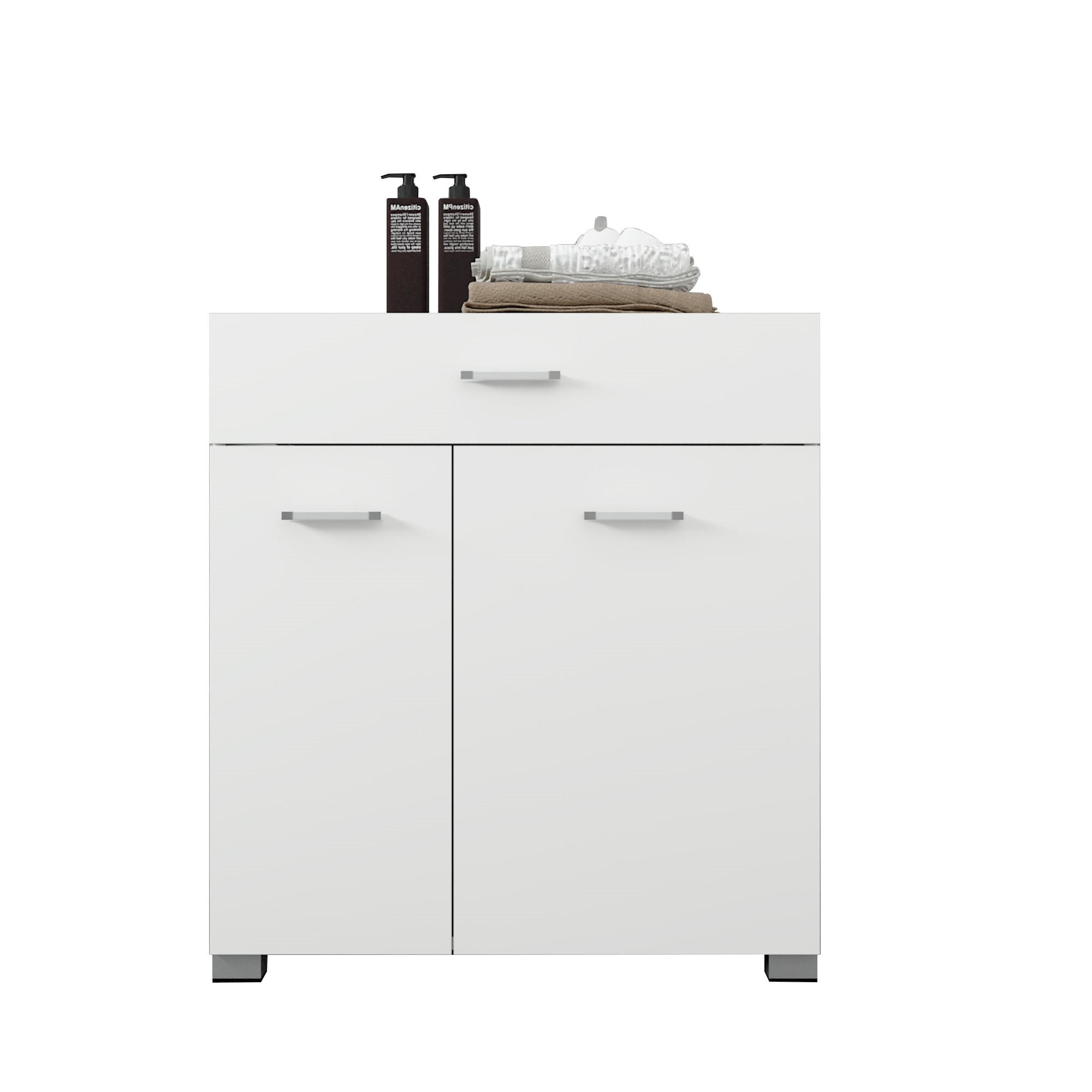 WÄSCHESCHRANK - Weiß, Holz (75/78.5/45cm) - ML-DESIGN