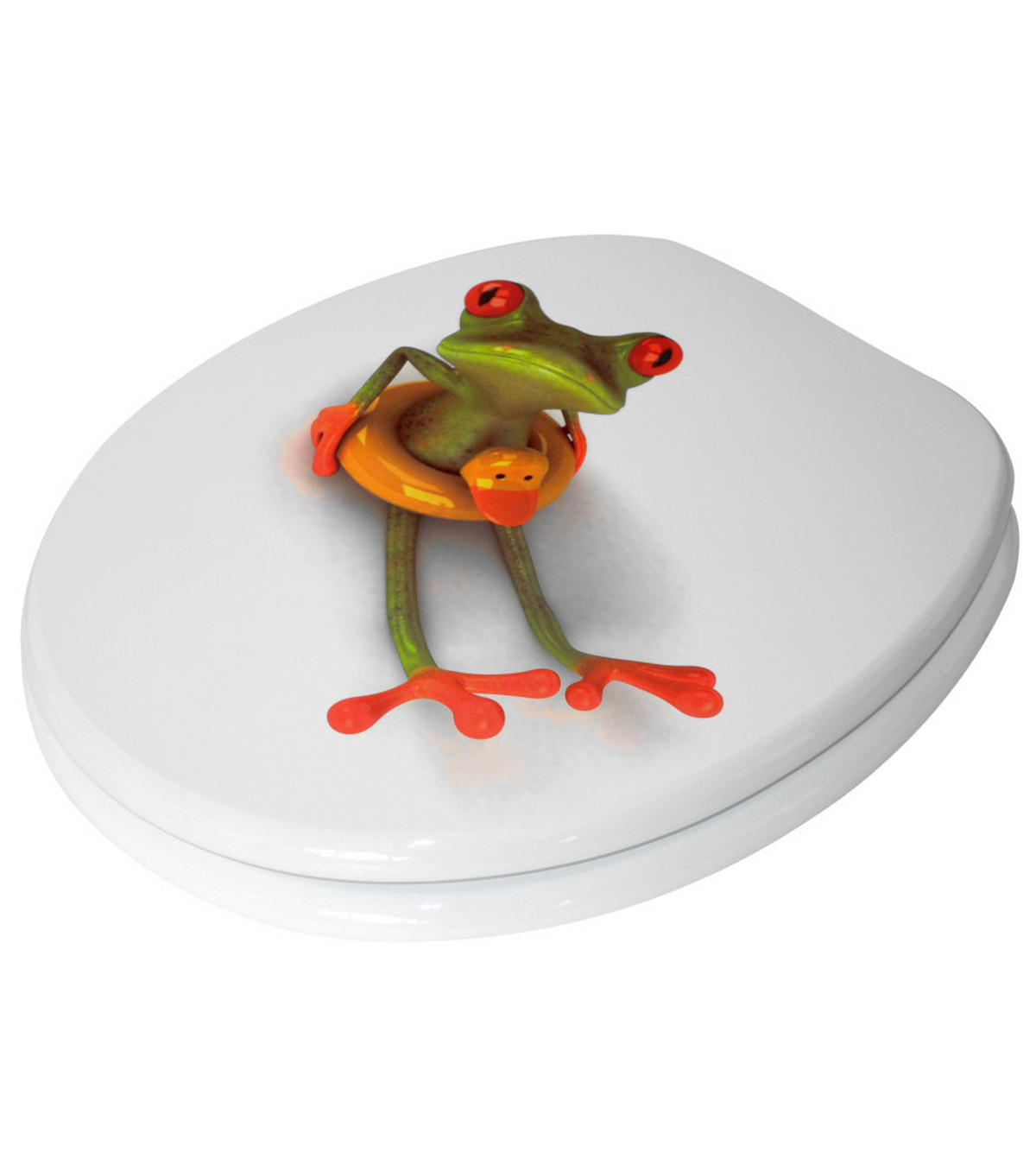 WC-SITZ Froggy - Grün, Holzwerkstoff (38/6/47cm) - Sanilo