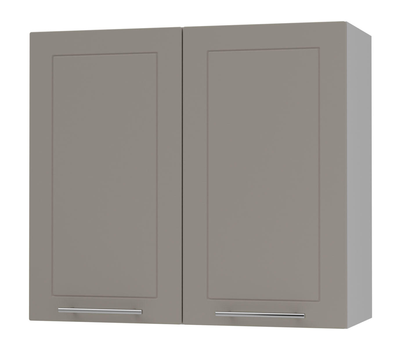 KÜCHENHÄNGESCHRANK Kvantum W3/80 Beige Matt / Grau Matt 80 / 32,5 / 72cm - Beige/Grau, Holz/Holzwerkstoff (80/72/32.5cm) - Feldmann-Wohnen