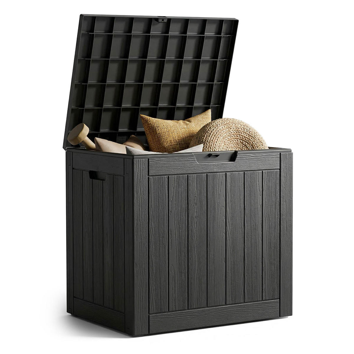 GARTENBOX 117L Schwarz - Schwarz, Kunststoff (56/53.2/43.1cm) - Akord
