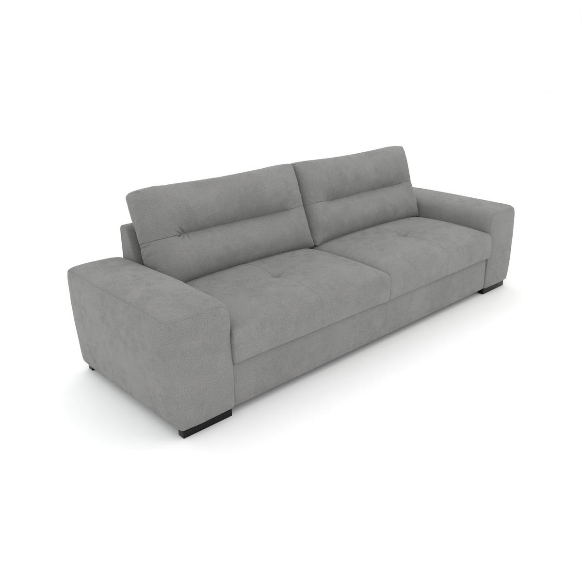 3-SITZER Carlisle Chenille Grau 274/97/93 cm - Grau, Kunststoff/Textil (274/93/97cm) - foamnova