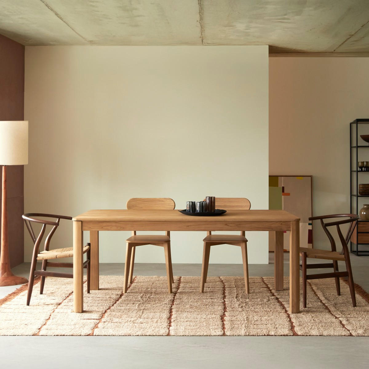 TISCH Léon Natur aus Teak - Naturfarben, Holz (90/240/75cm) - Tikamoon