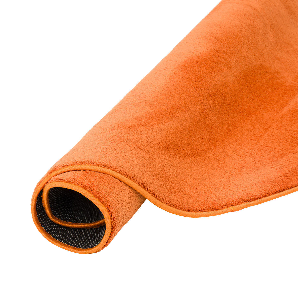 LUXUS SUPER SOFT HOCHFLOR LANGFLOR TEPPICH DELUXE RUND - Orange, Textil (100/100cm) - Snapstyle