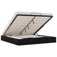 OTTOMAN-BETT Ohne Matratze Schwarz 180/200 Cm Stoff - Schwarz, Holzwerkstoff (180/200cm) - vidaXL