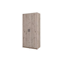 DREHTÜRENSCHRANK LUGERN 91,2/197,6/53,6cm 2-türig Eiche Wellington - Eichefarben, Holzwerkstoff (91.2/197.6/53.6cm) - MASSENO