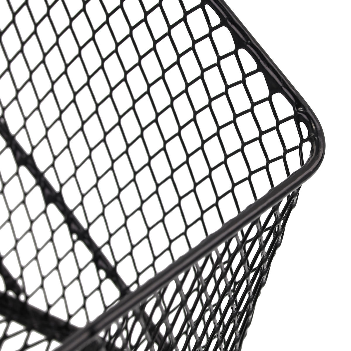 FAHRRADKORB - Schwarz, Metall (30/22/46cm) - Relaxdays