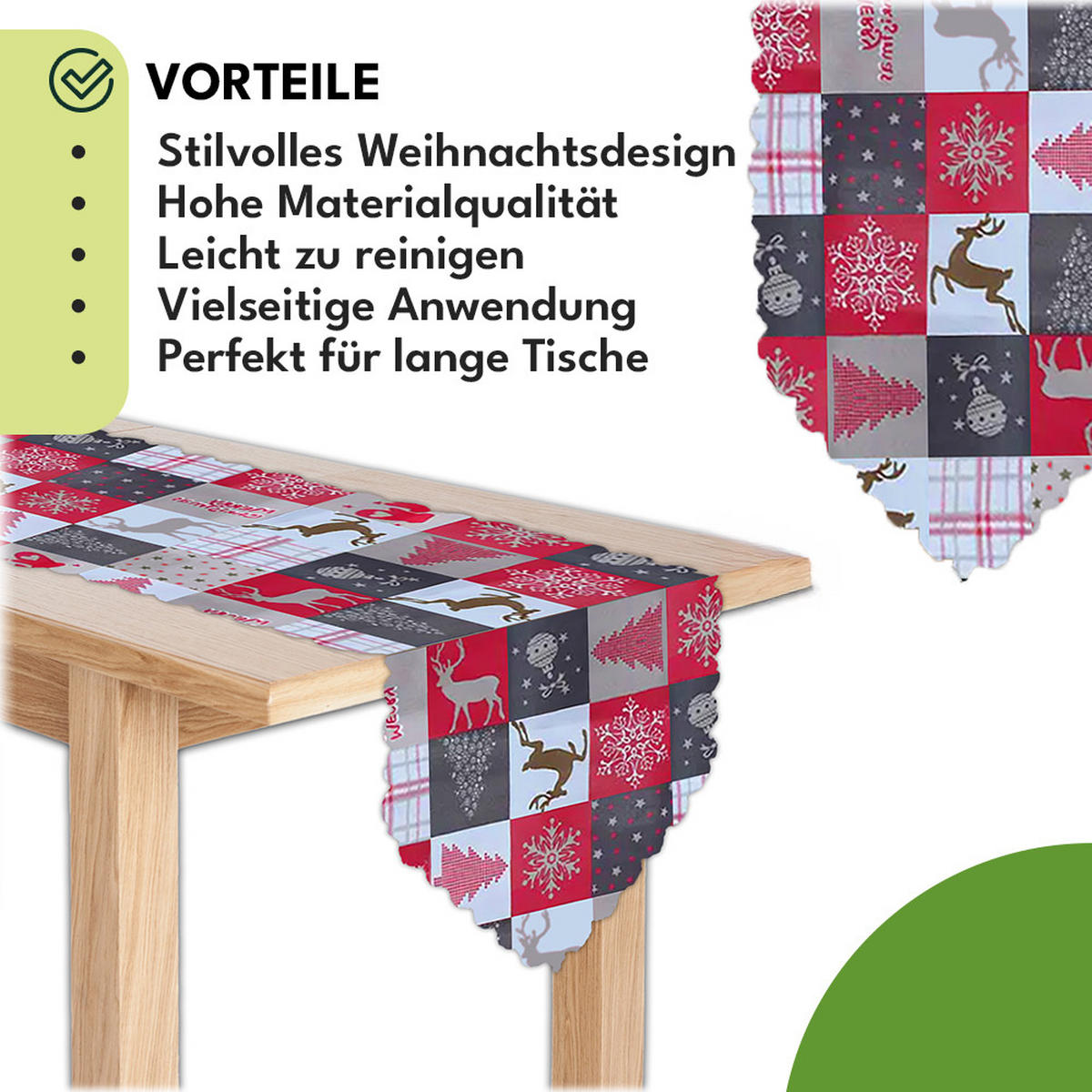 WEIHNACHTSTISCHLÄUFER 180x35cm - Multicolor, Textil (35/180cm) - KRUMAD