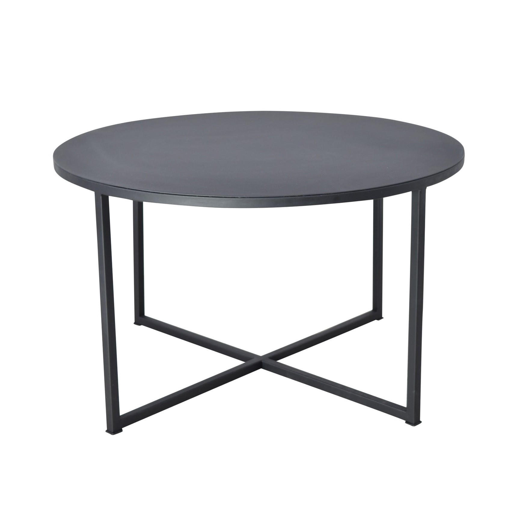 BEISTELLTISCH Ronda Schwarz - Schwarz, Metall (60/60/36cm) - LOFT42