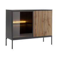 KOMMODE Sento K104 - Eiche Wotan/Schwarz, Holzwerkstoff/Metall (104/83/39cm) - MIRJAN24
