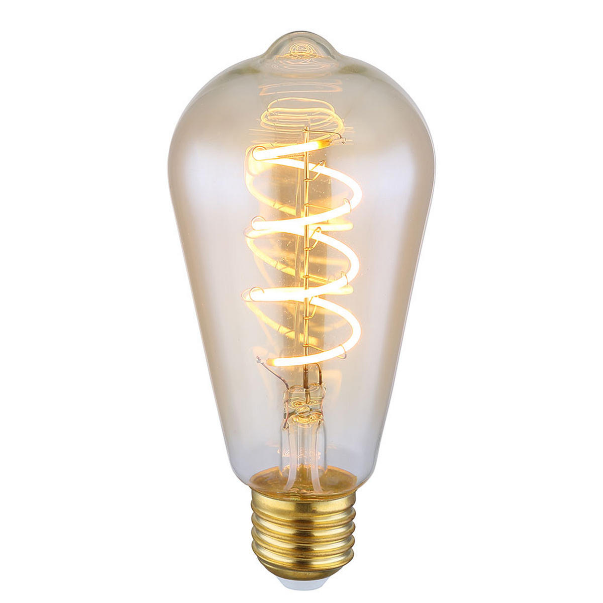 LED FILAMENT LEUCHTMITTEL Orange DUBAN - Orange, Glas (6.4/14cm) - Globo Lighting