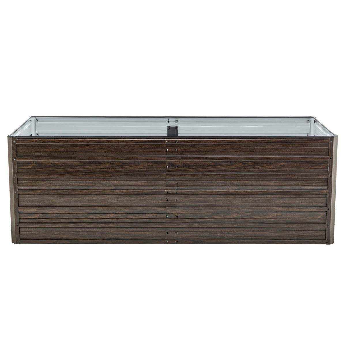 HOCHBEET 190/90/64 cm Schwarz (1 Stück) - Naturfarben, Metall (90/64/190cm) - Oxeza