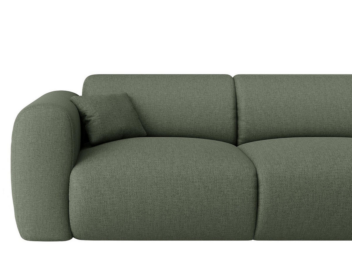 SOFA - 5 Personen - stoff - grün Pogni - Grün, Textil (280/73/165cm) - Vente-Unique