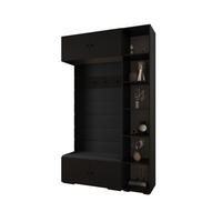 GARDEROBEN-SET 236,7/140/47 - Schwarz, Holz/Metall (140/236.7/47cm) - Abiks Möbel