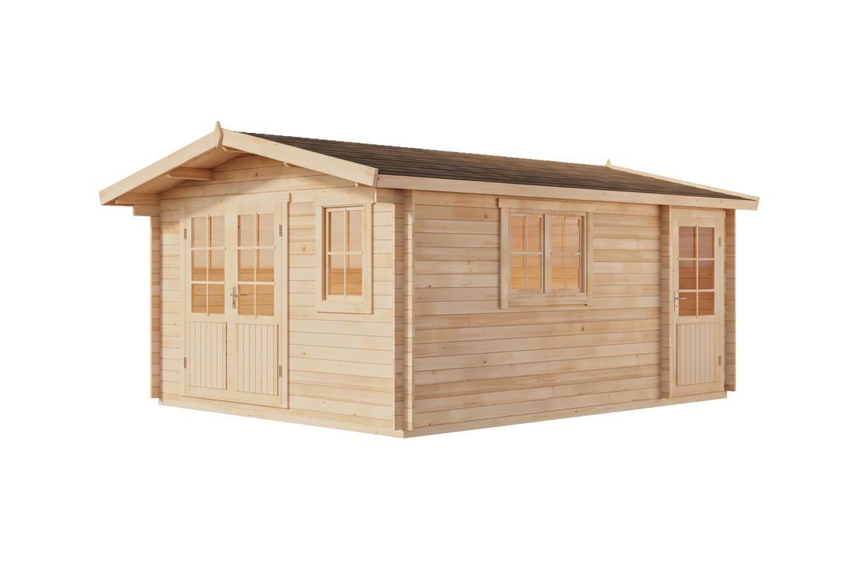 GARTENHAUS Holz Jennifer - Naturfarben, Holz (400/245/550cm) - Alpholz