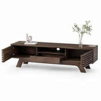 TV STOLEK vintage dřevo, 1 zásuvka, 2 dvířka, do obývacího pokoje, 150×35×44 cm - přírodní, kov/kompozitní dřevo (150/44/35cm) - STILVORA
