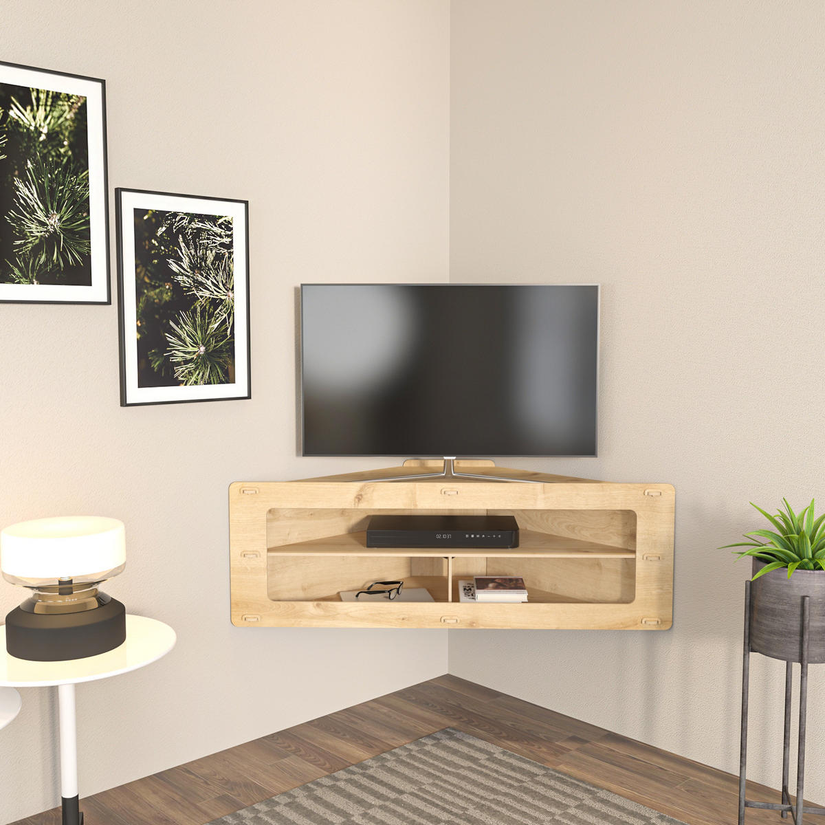 TV-ELEMENT Sala - Eichefarben, Holzwerkstoff (120/40/45cm)