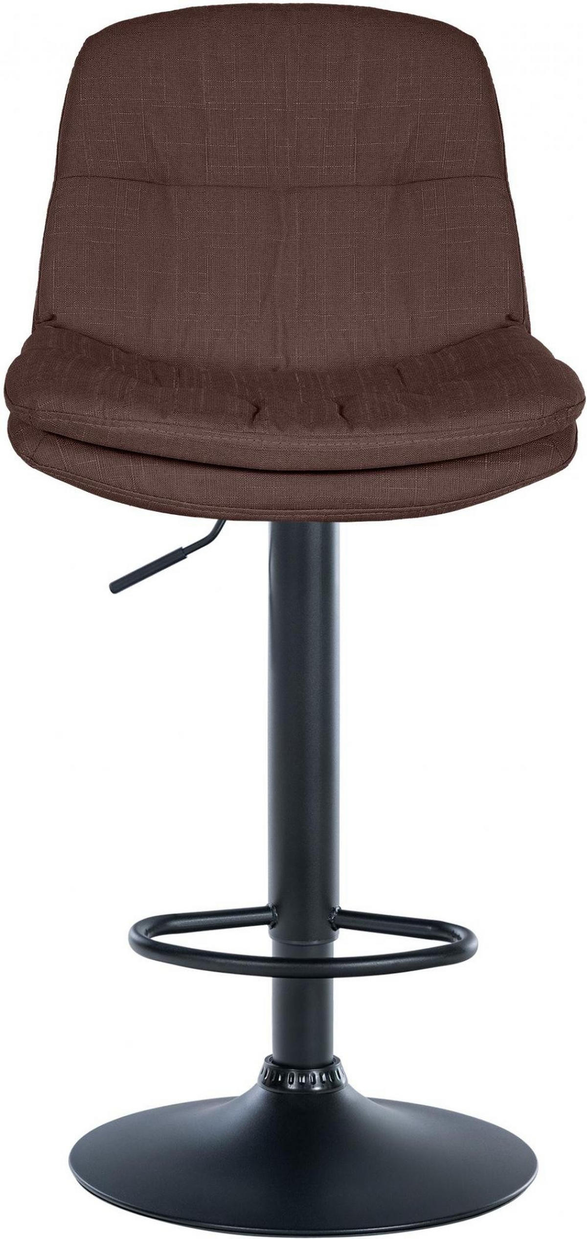 BARHOCKER Stoff braun - Schwarz/Braun, Textil (46/92/54cm) - CLP