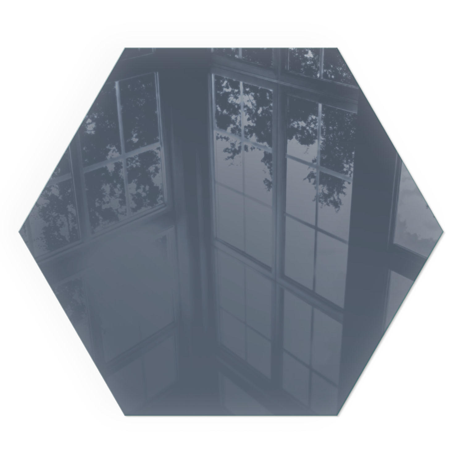 GLASPLATTE für Kamin h40 cm - Dunkelblau, Glas (40/40/0.4cm) - TULUP