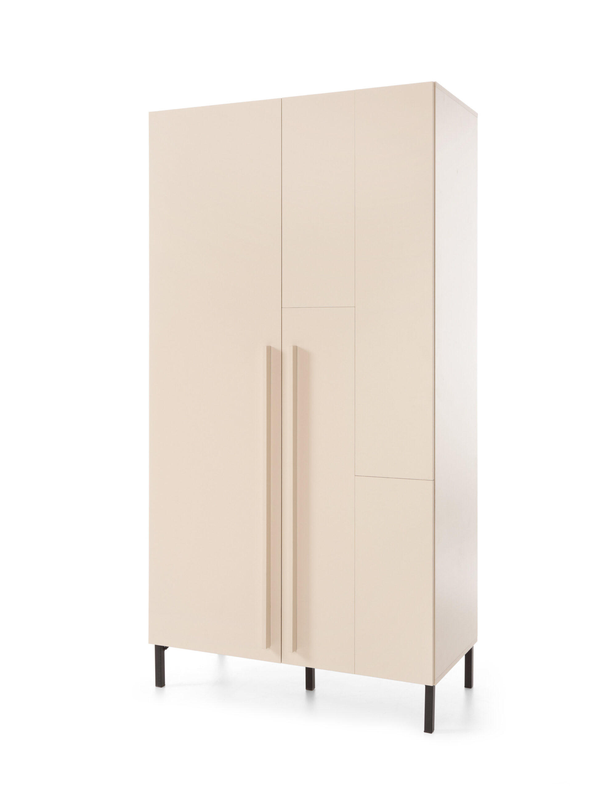 KLEIDERSCHRANK Sinus in Beige, Eiche & Marineblau Drehtürenkleiderschrank - Braun, Holzwerkstoff (80/200/120cm)