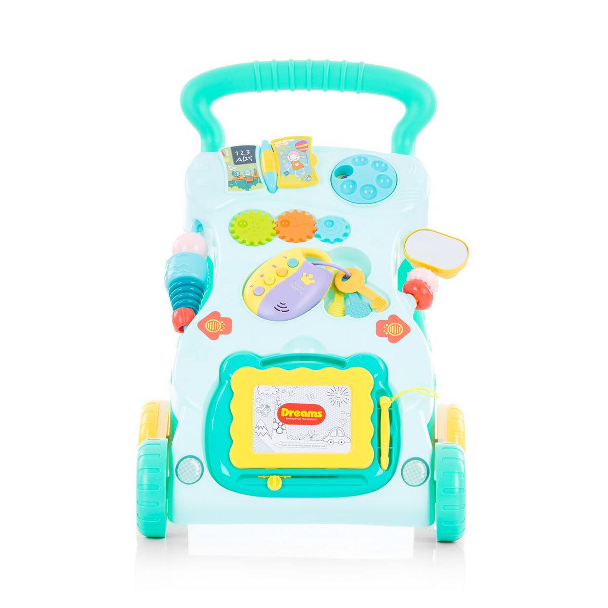 LAUFHILFE Funny grün Spielcenter, Melodien und Geräusche, Zeichenbrett - Grün, Kunststoff (34/46/42cm) - Chipolino