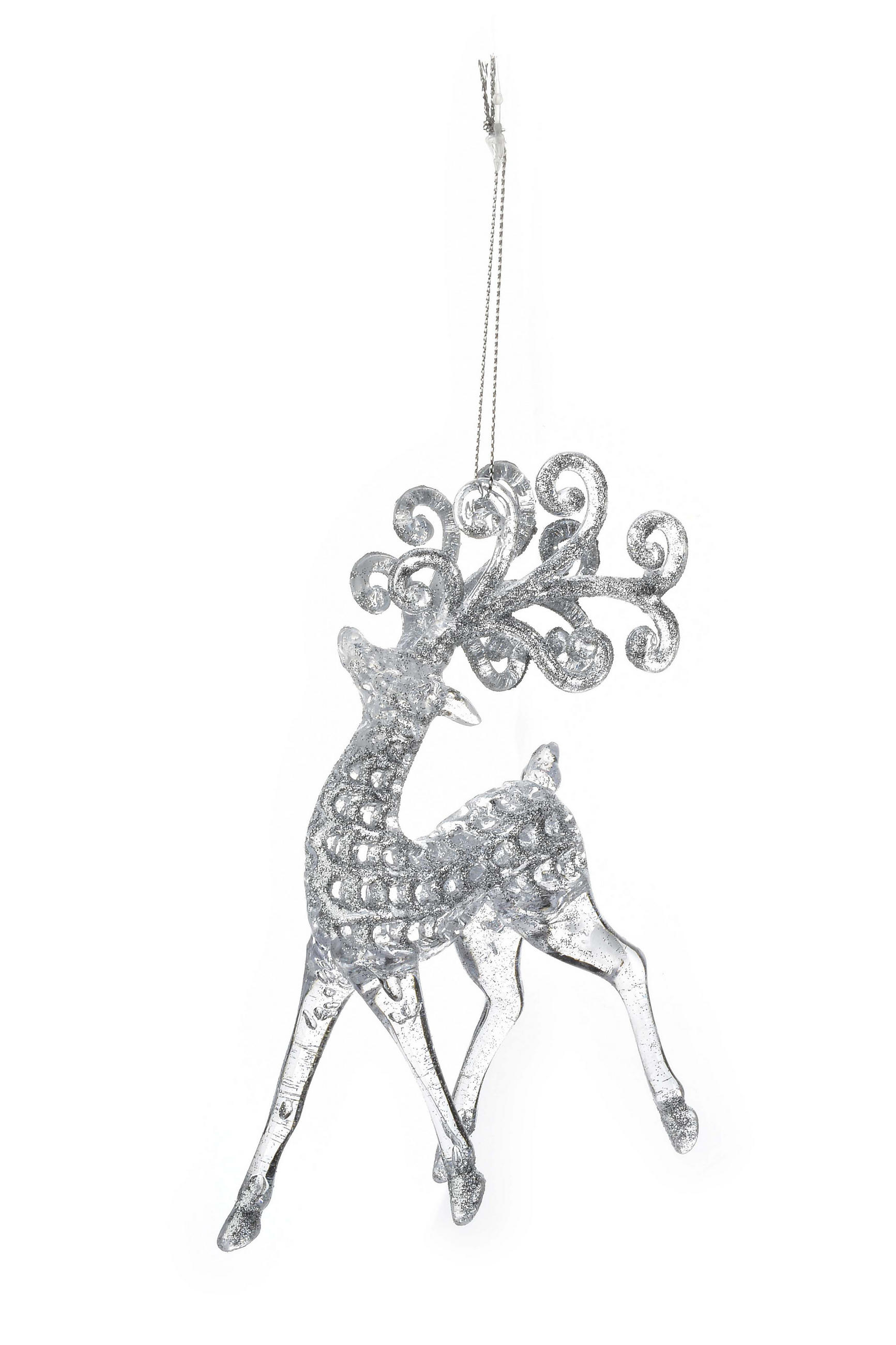CHRISTBAUMANHÄNGER Santa Lila Silber10x3x16 cm Kunststoff - Silberfarben, Kunststoff (3/16/10cm) - Mondex