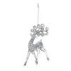 CHRISTBAUMANHÄNGER Santa Lila Silber10x3x16 cm Kunststoff - Silberfarben, Kunststoff (3/16/10cm) - Mondex