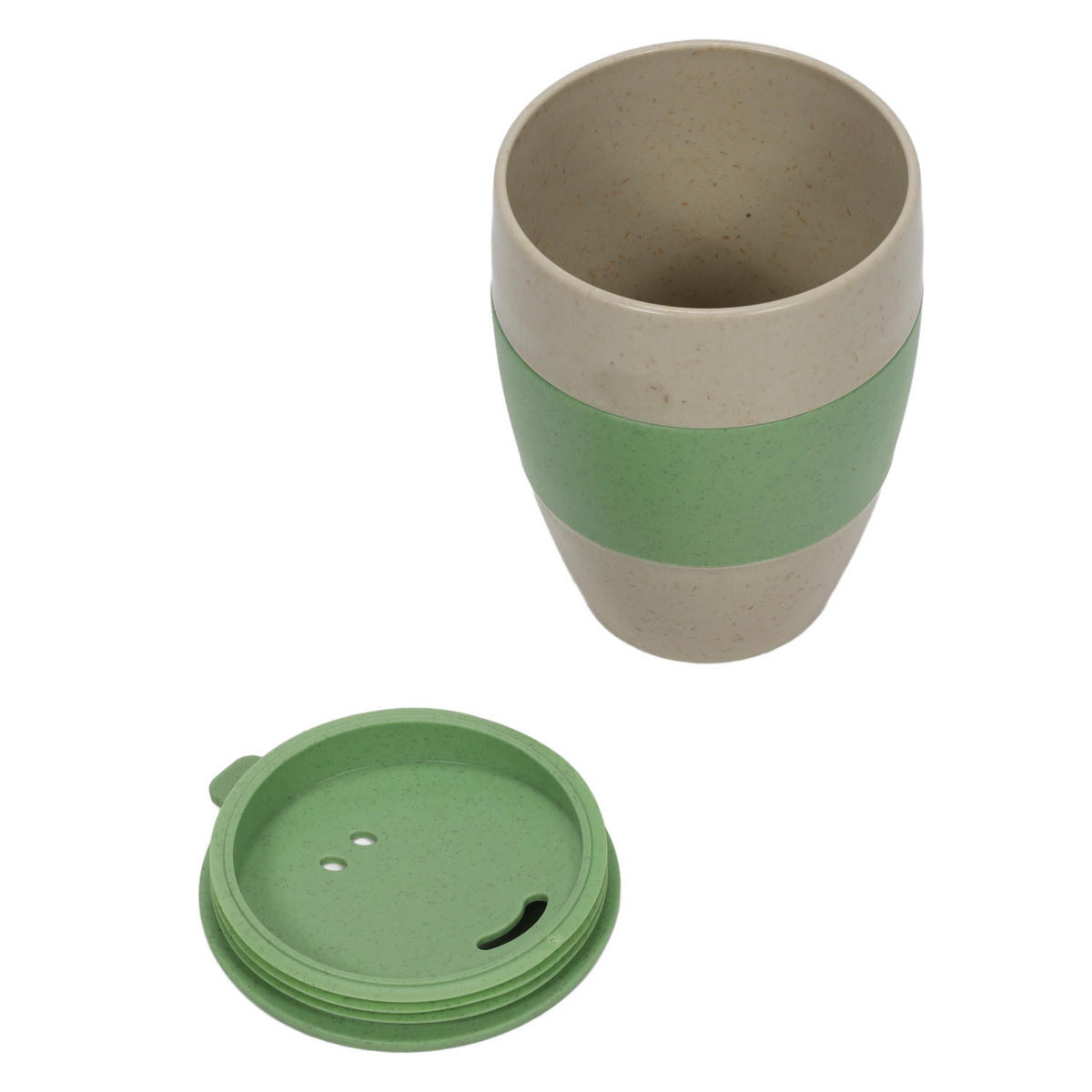THERMOBECHER Aroma To Go 400 ml 9,8/9,8/13,3 cm - Grün, Kunststoff (0.4L) - KOZIOL