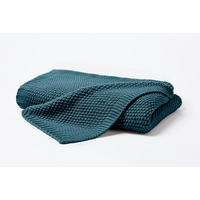STRICKDECKE 130x170 cm, Kuscheldecke aus 100% Polyacryl, Flauschige Wohnzimmer Wohndecke für Sofa, Bett, Couch uvm. - Petrol - Petrol, Textil (130/170cm) - Carpe Sonno