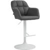 BARHOCKER Stoff dunkelgrau - Dunkelgrau/Weiß, Textil (57/97/59cm) - CLP