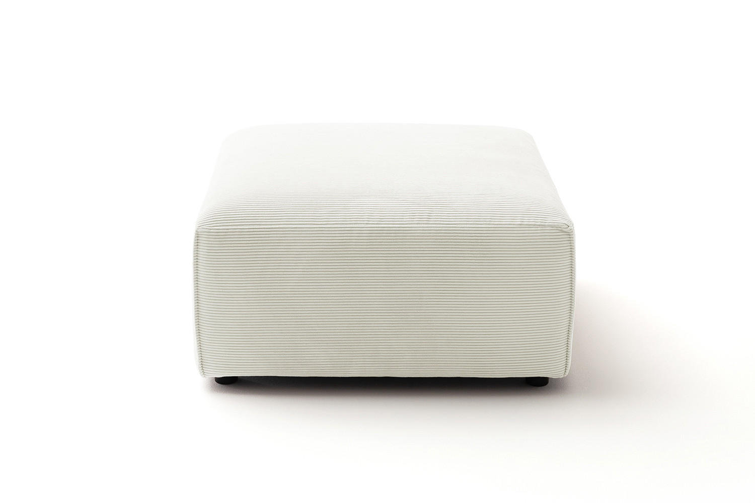 Kawola Polsterhocker Weiß 80x42x80 cm