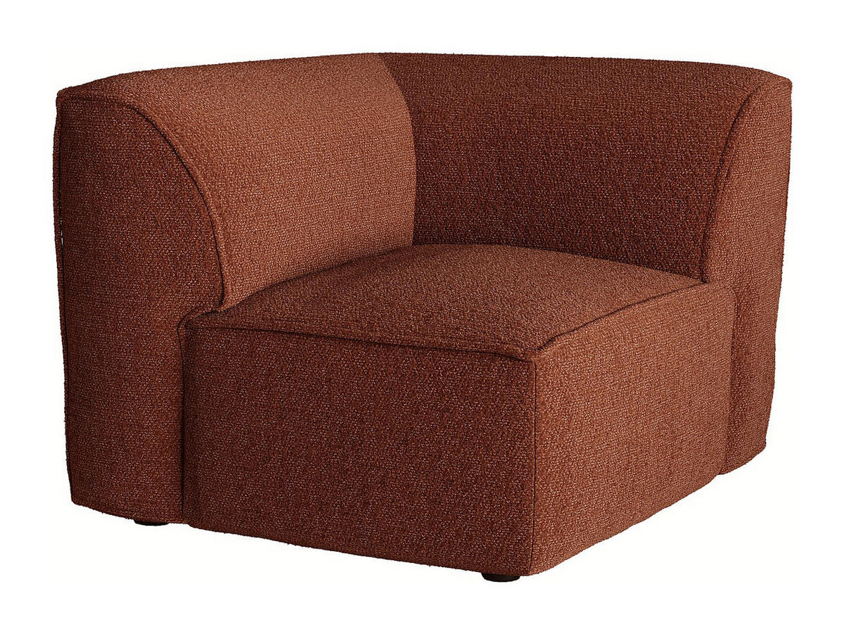 SESSEL mit gerader Rückenlehne - 1 Person - stoff - terracotta Camilio - Terracotta, Textil (97/74/97cm) - Vente-Unique