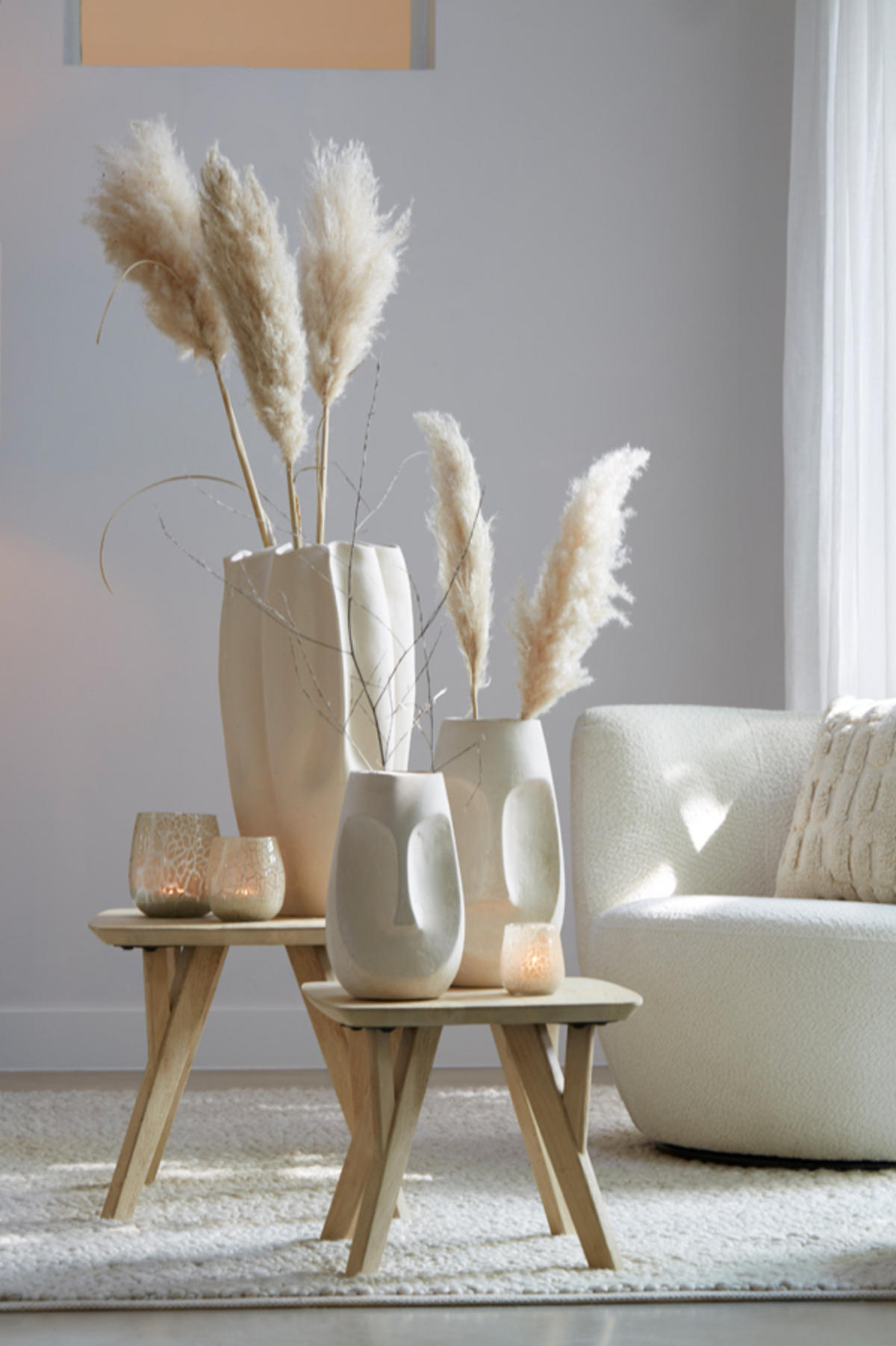 BEISTELLTISCH Quenza Braun 50/50/42 cm - Braun, Holz (50/50/42cm) - Light & Living