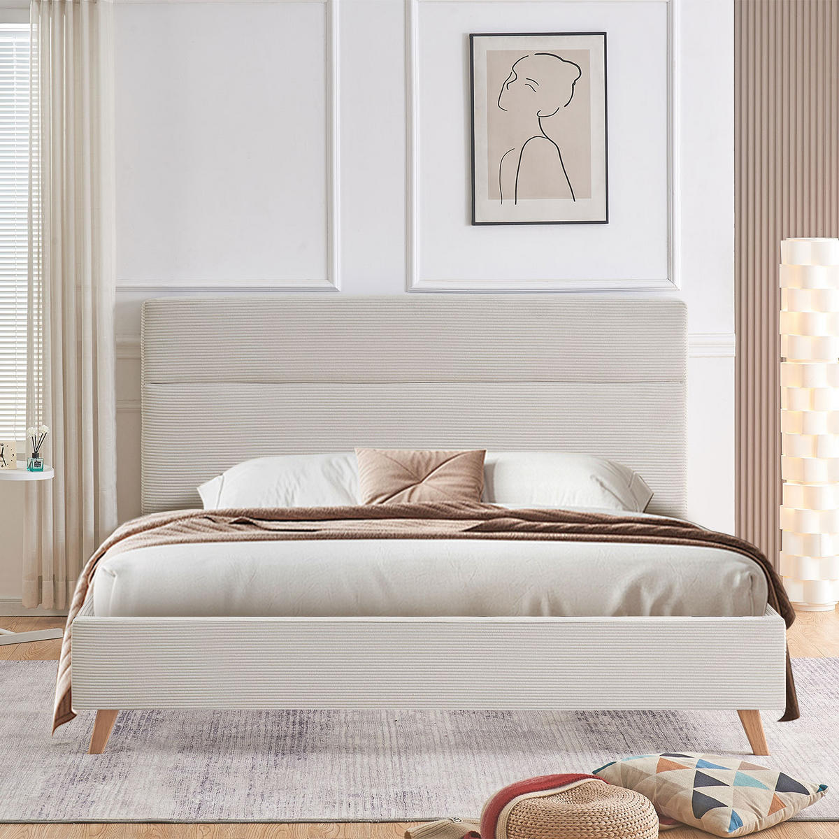 BETT FINN, 180/200/118 cm Grau - Grau, Holz/Holzwerkstoff (200/180cm) - B&D Home