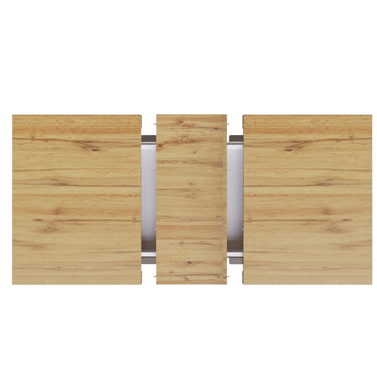 ESSTISCH 110/140/70/76,5 cm Weiß aus MDF und Metall mit Ausziehfunktion - Weiß, Holzwerkstoff (110/70/76.5cm) - OKMYHOME