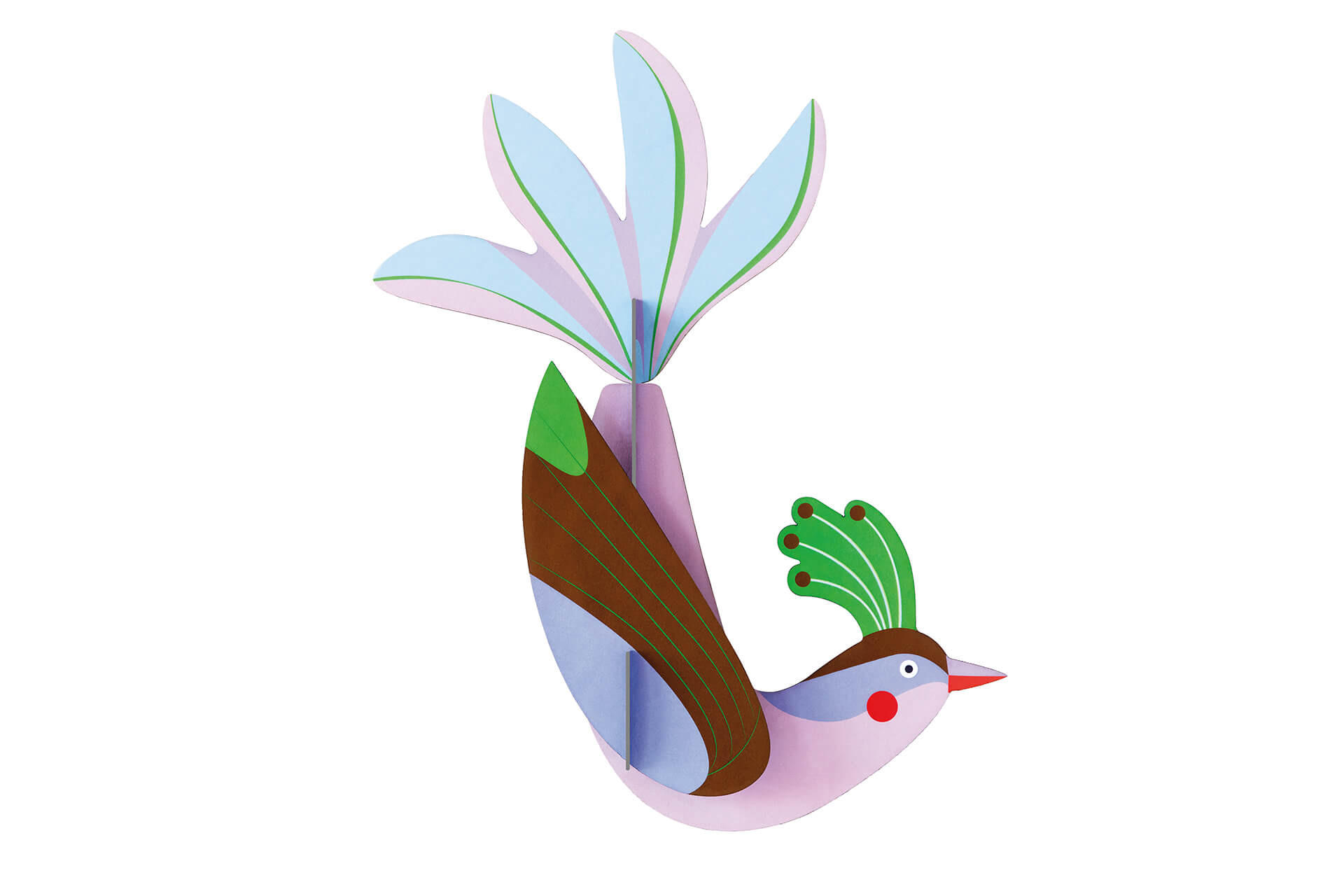 WANDDEKO Eleganz mit Kamm 21/5 cm - Multicolor, Wellpappe (21/5/27cm) - KUNSTLOFT