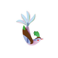 WANDDEKO Eleganz mit Kamm 21/5 cm - Multicolor, Wellpappe (21/5/27cm) - KUNSTLOFT