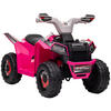 MINI ELEKTRO-QUAD KINDER, Blau/Rosa/Weiß, Kunststoff+ Metall - Rosa, Metall (70/41.5/48.5cm) - HOMCOM