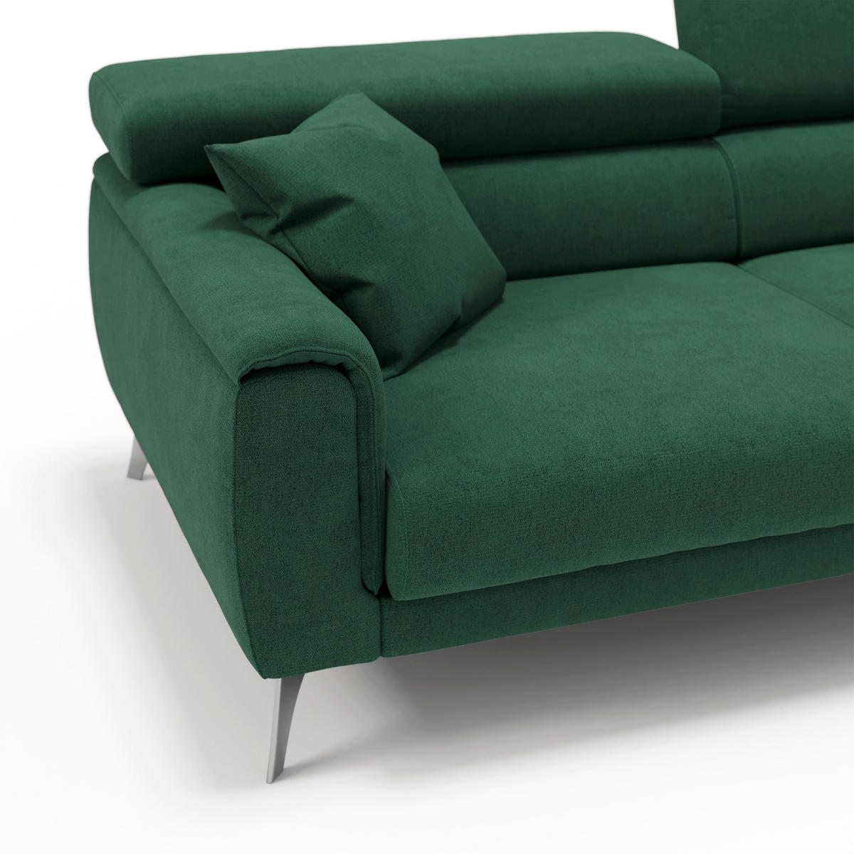 LINEARSOFA Caravaggio - Grün, Textil (199/73/102cm) - Divani.store